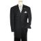 Stacy Adams Black/Navy Windowpane Suit Super 100's 100% Wool Suit